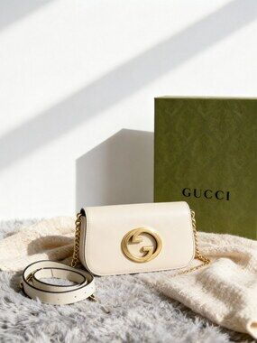 Gucci  Medium Shoulder Bag White Leather